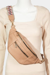 Fame PU Leather Crossbody Bag with Removable Strap - Trendsi