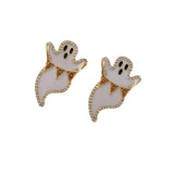 Halloween Ghost and Pumpkin Dangle Earrings - Trendsi - Flyclothing LLC