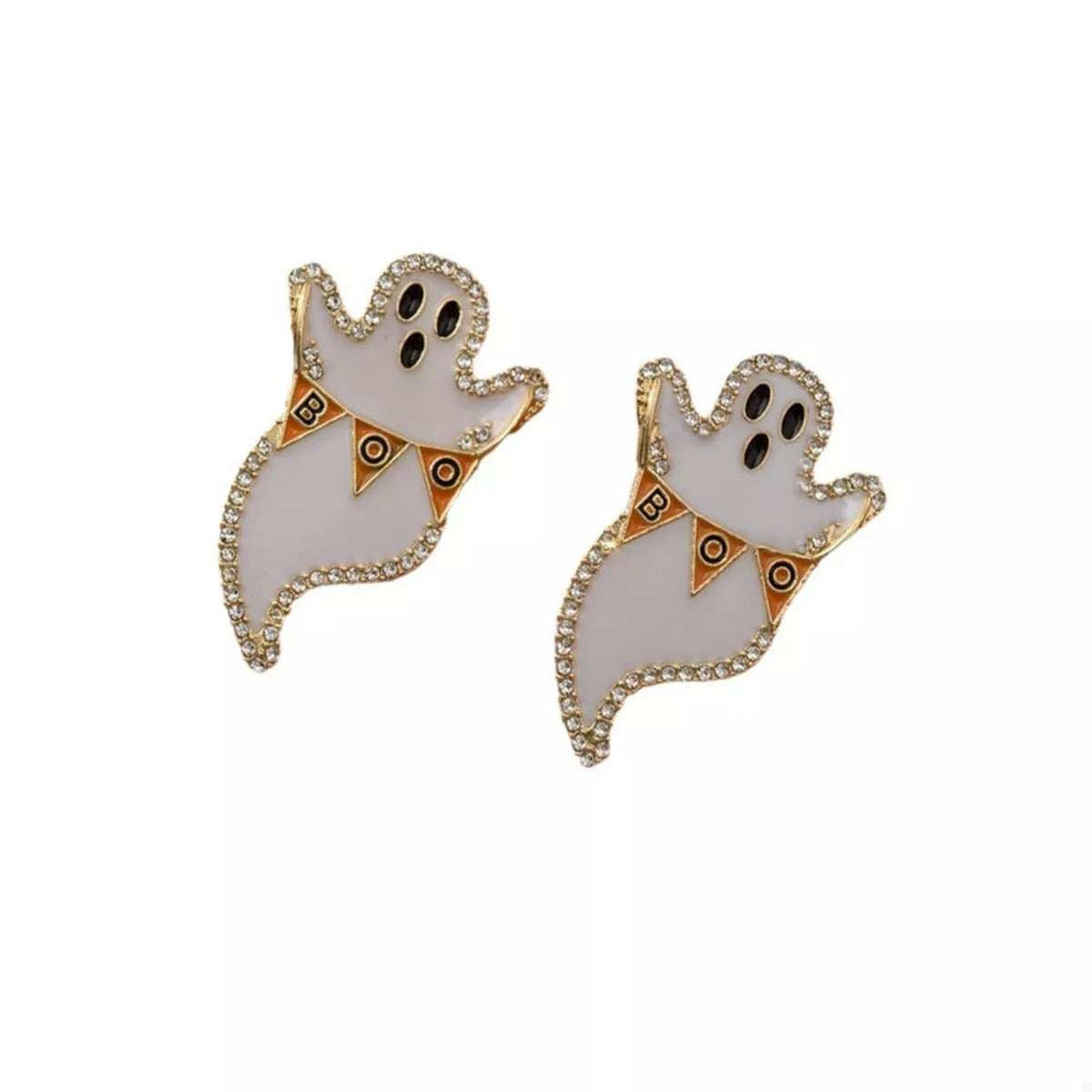 Halloween Ghost and Pumpkin Dangle Earrings - Trendsi - Flyclothing LLC