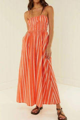 Striped Square Neck Cami Dress - Trendsi - Flyclothing LLC