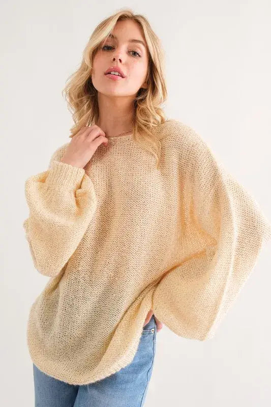 And The Why Sequined Light Weight Pullover Sweater - Trendsi - Flyclothing LLC