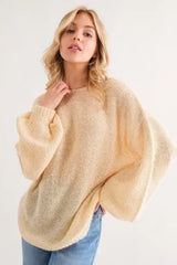 And The Why Sequined Light Weight Pullover Sweater - Trendsi - Flyclothing LLC