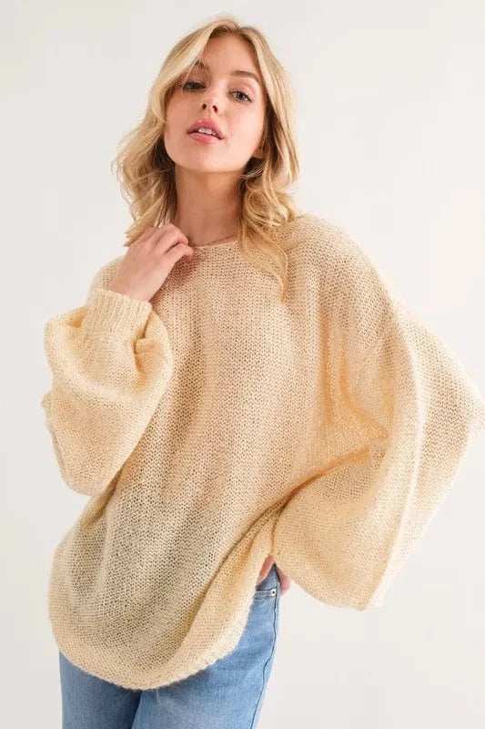 And The Why Sequined Light Weight Pullover Sweater - Trendsi - Flyclothing LLC