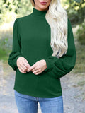 Full Size Mock Neck Long Sleeve T-Shirt - Trendsi - Flyclothing LLC