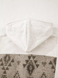 Western Aztec Print Color Block Patchwork Drawstring Hooded Shacket - Trendsi - Flyclothing LLC