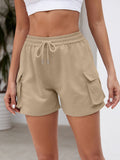 Drawstring Elastic Waist Shorts with Pockets - Trendsi