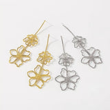 Alloy Flower Dangle Earrings - Trendsi - Flyclothing LLC