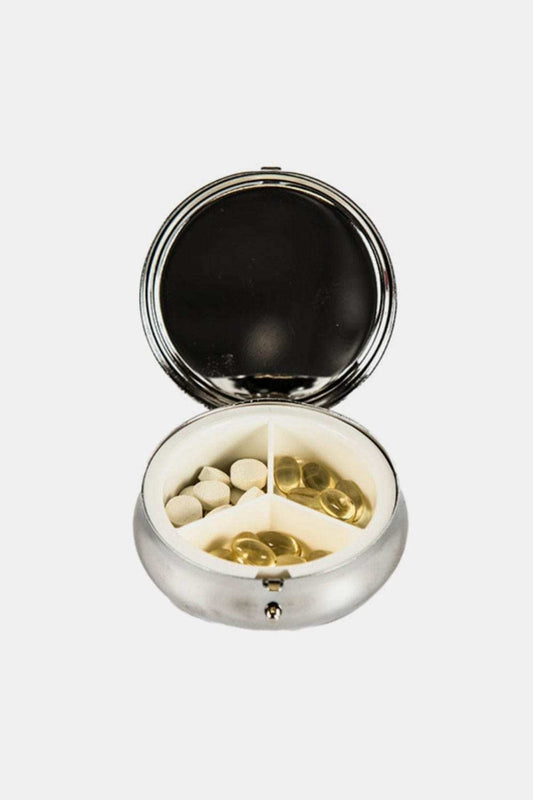Nicole Lee USA Print Metallic Circular Small Pill Case - Trendsi - Flyclothing LLC