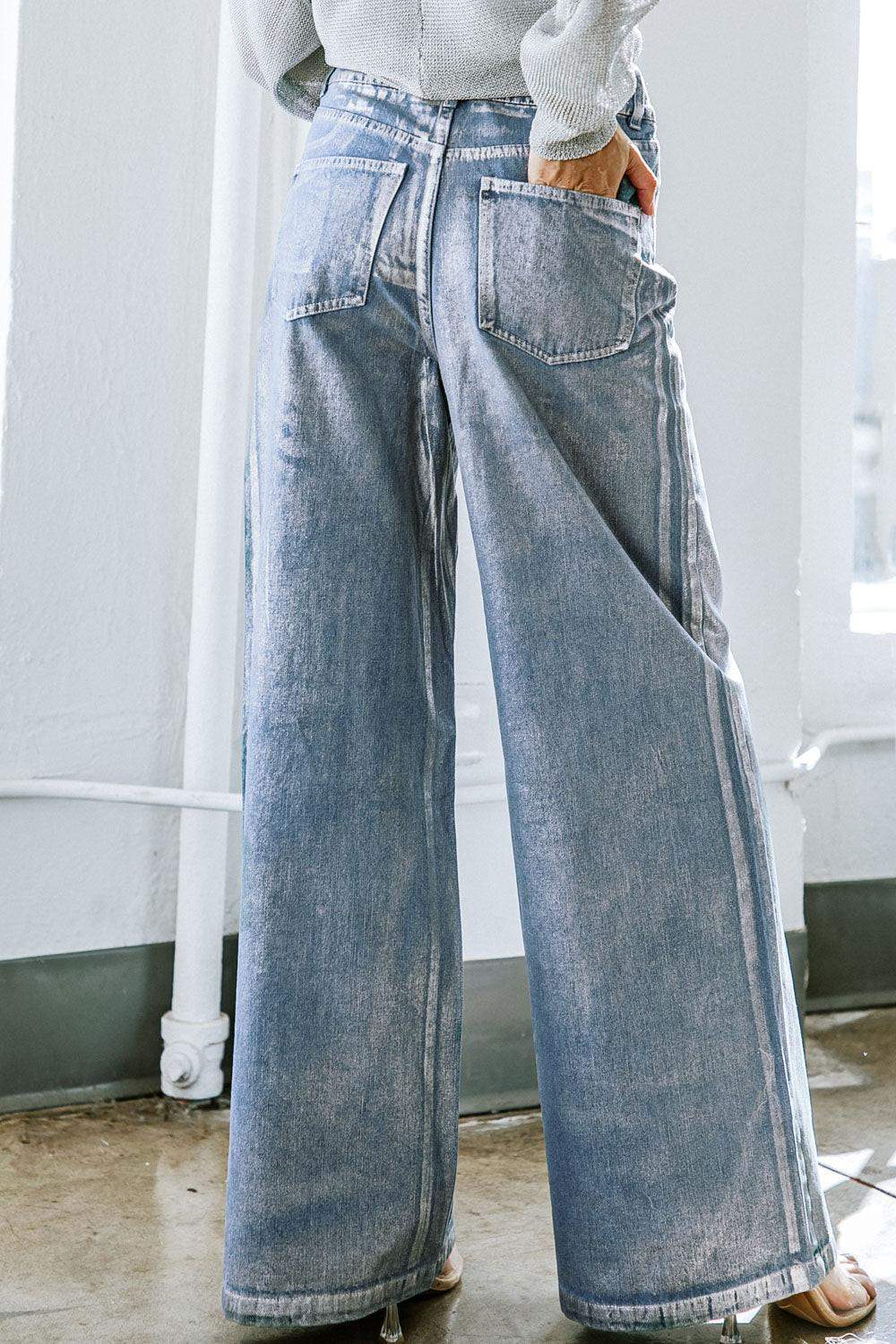 PEACE AND JOY DENIM PANTS - Flying Tomato - Flyclothing LLC