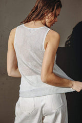 BLISSFUL LOVE WOVEN TANK TOP - Flying Tomato - Flyclothing LLC