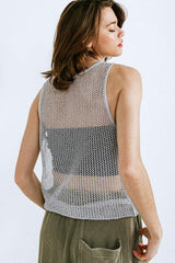 LOST IN THE WAVES WOVEN TANK TOP - Flying Tomato - Flyclothing LLC