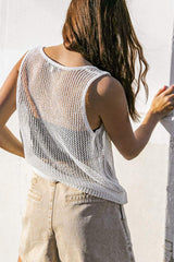 LOST IN THE WAVES WOVEN TANK TOP - Flying Tomato - Flyclothing LLC