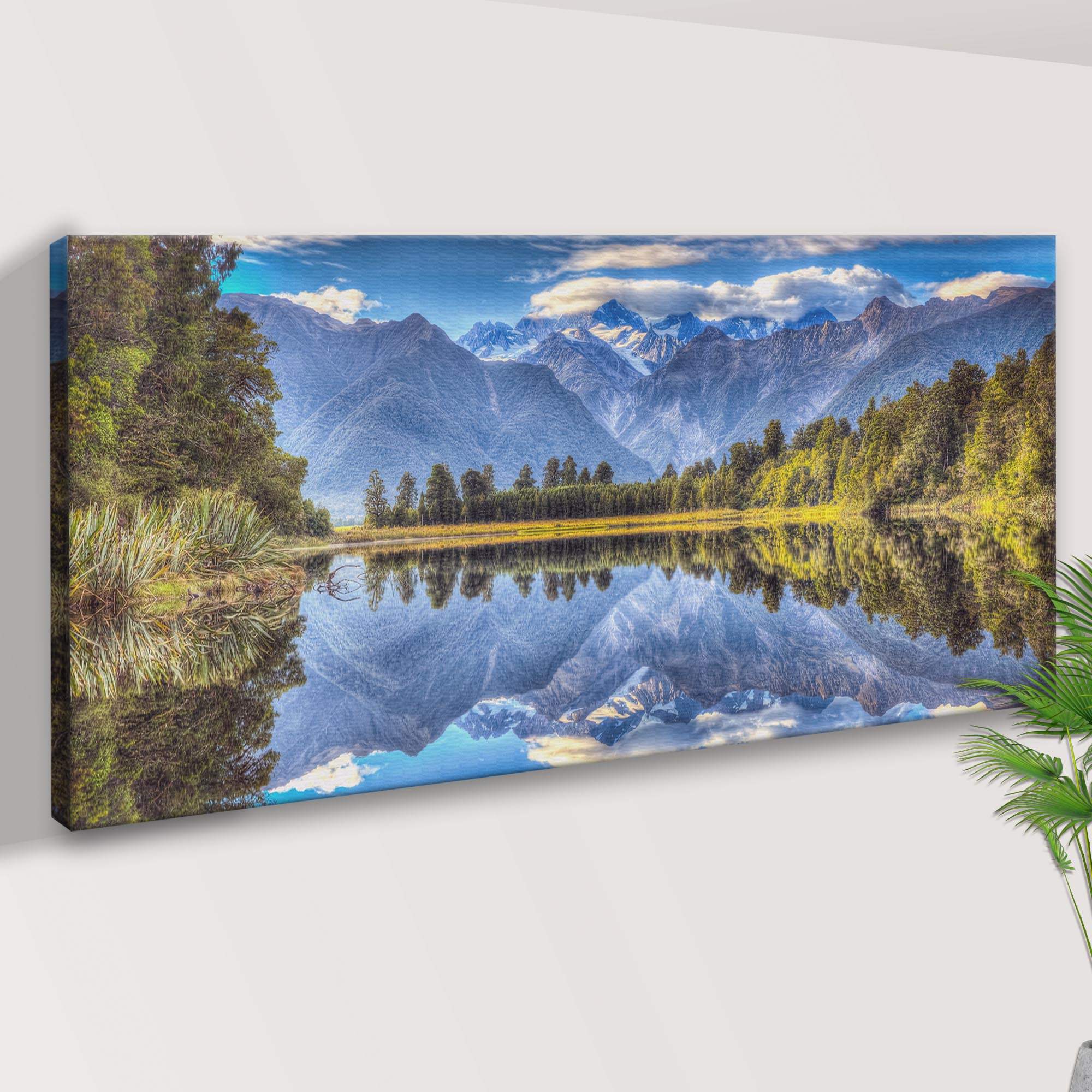 "Mirror Lake", Lake Matheson Canvas Wall Art - Tailored Canvases - Flyclothing LLC