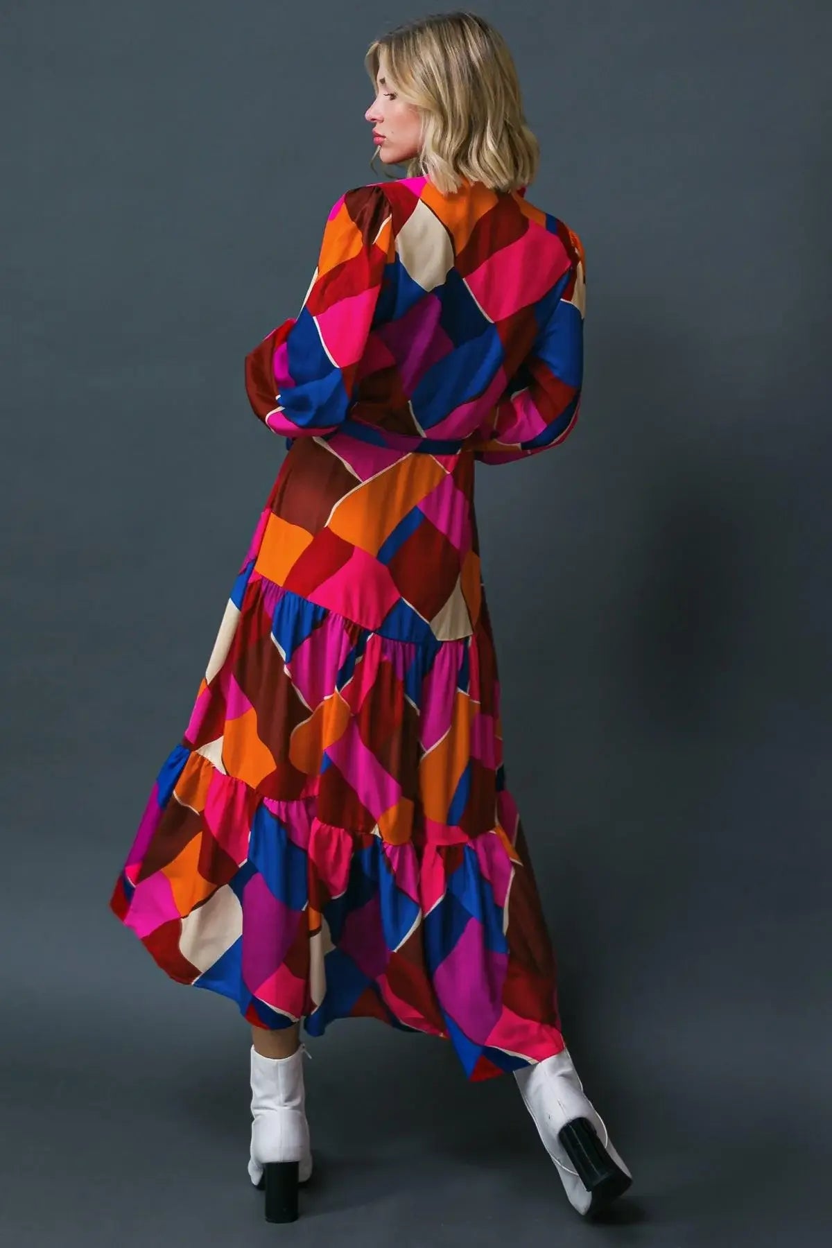 WISE WOMAN WOVEN MIDI DRESS - Flying Tomato - Flyclothing LLC