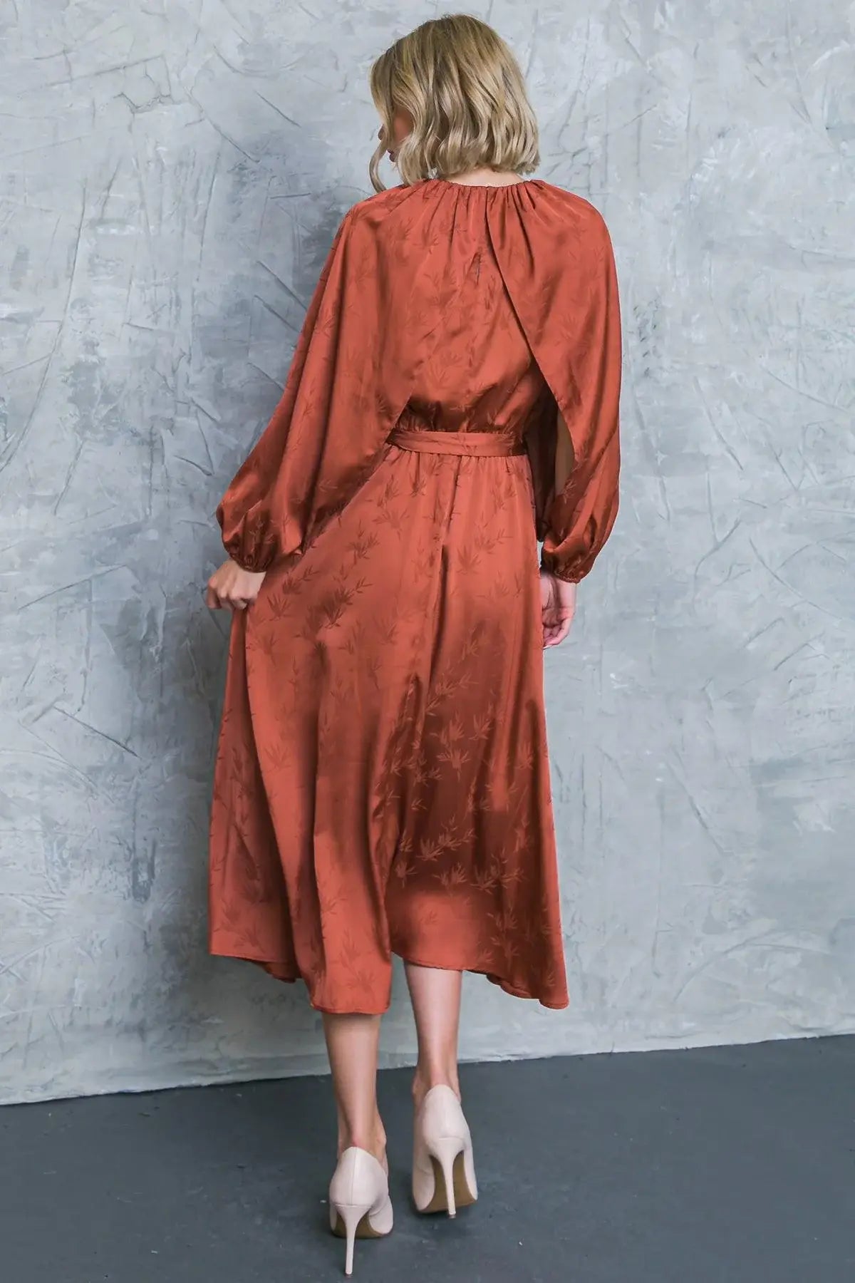 PROGRESS OVER PERFECTION SATIN MIDI DRESS - Flying Tomato - Flyclothing LLC