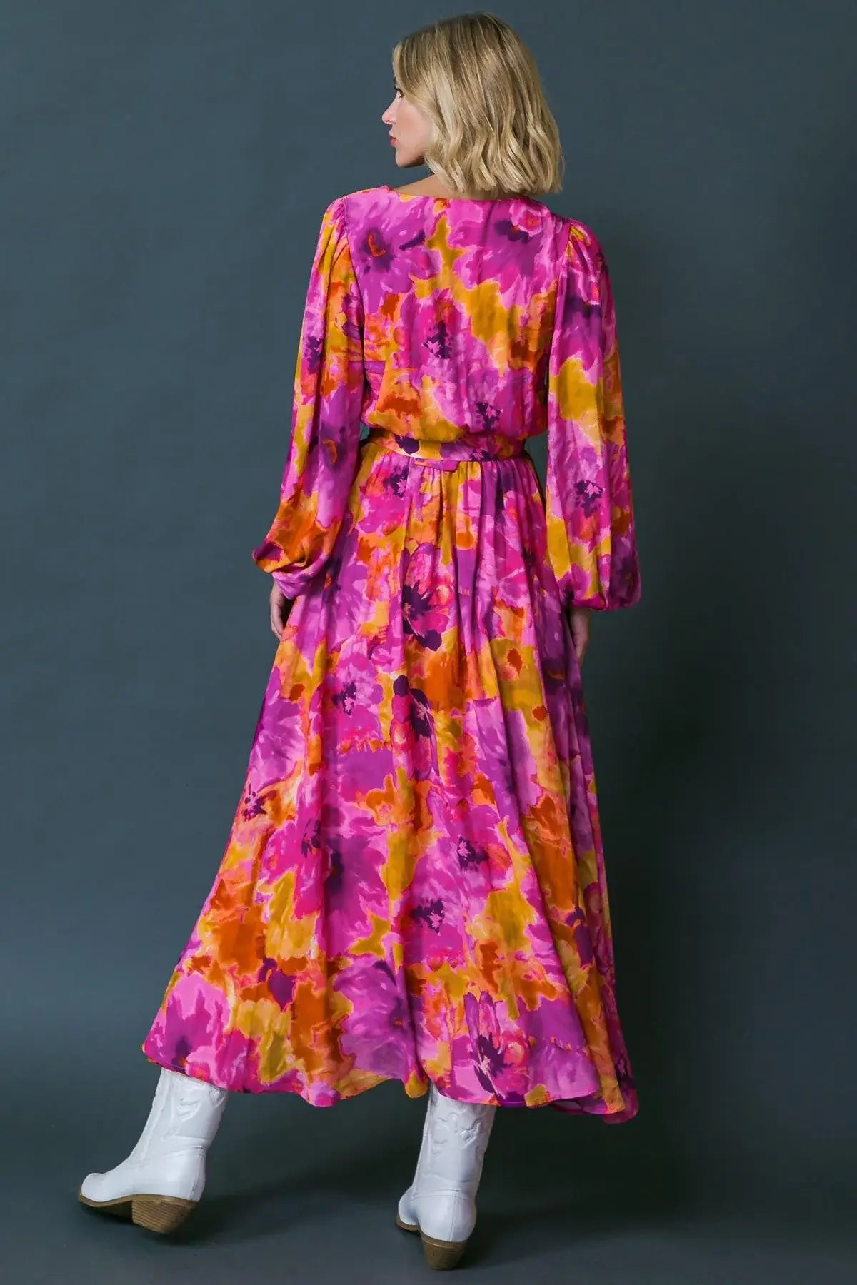 JUST WATCH ME WOVEN MIDI DRESS - Flying Tomato - Flyclothing LLC