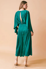 CAUGHT FEELINGS WOVEN MIDI DRESS - Flying Tomato - Flyclothing LLC