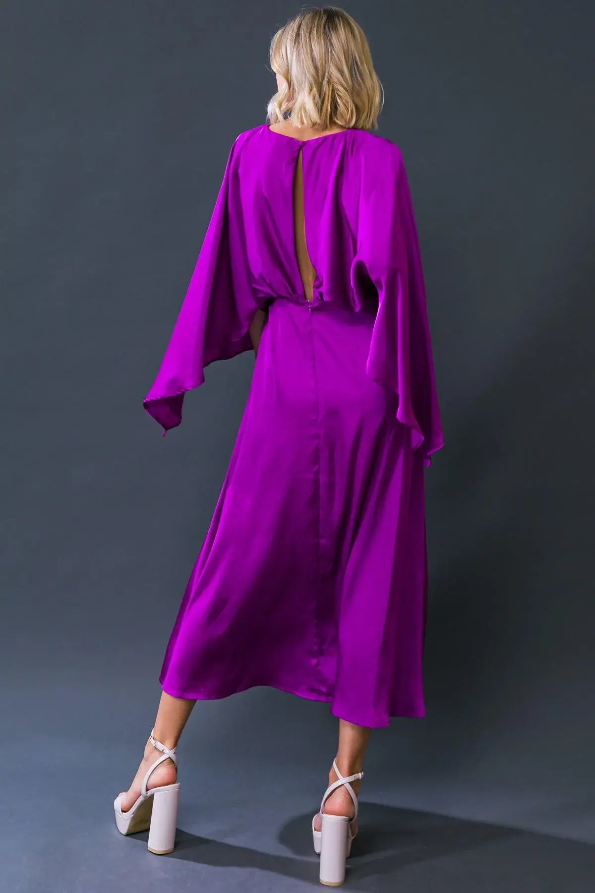CAUGHT FEELINGS WOVEN MIDI DRESS - Flying Tomato - Flyclothing LLC