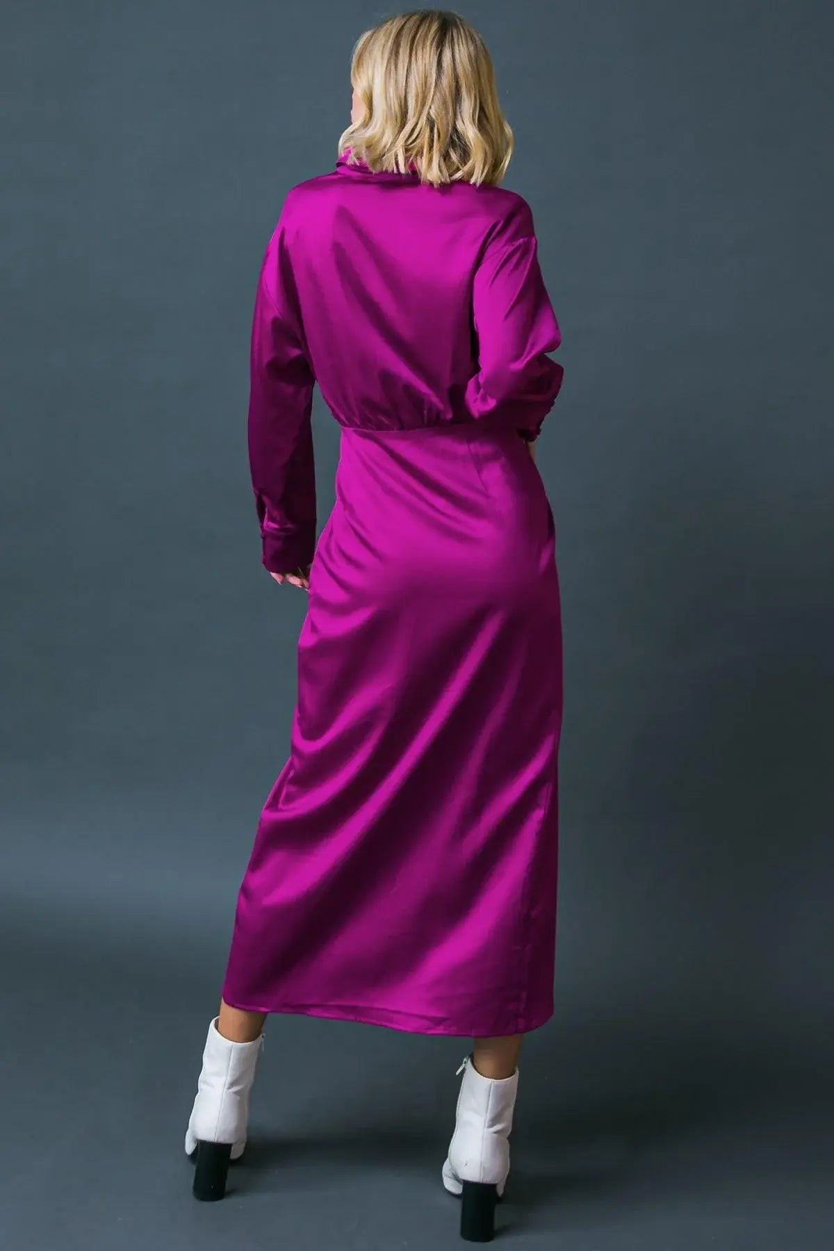 TOO GOOD TO BE TRUE WOVEN MIDI DRESS - Flying Tomato - Flyclothing LLC