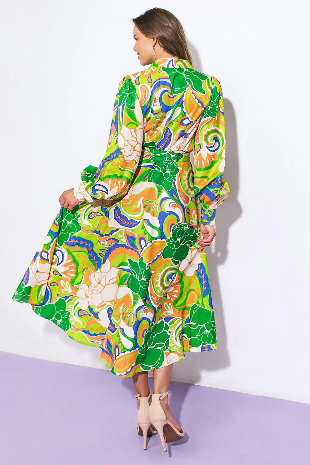 DESIRABLE STYLE WOVEN MIDI DRESS - Flying Tomato - Flyclothing LLC