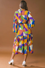 REMARKABLE FLAIR WOVEN MIDI DRESS - Flying Tomato - Flyclothing LLC