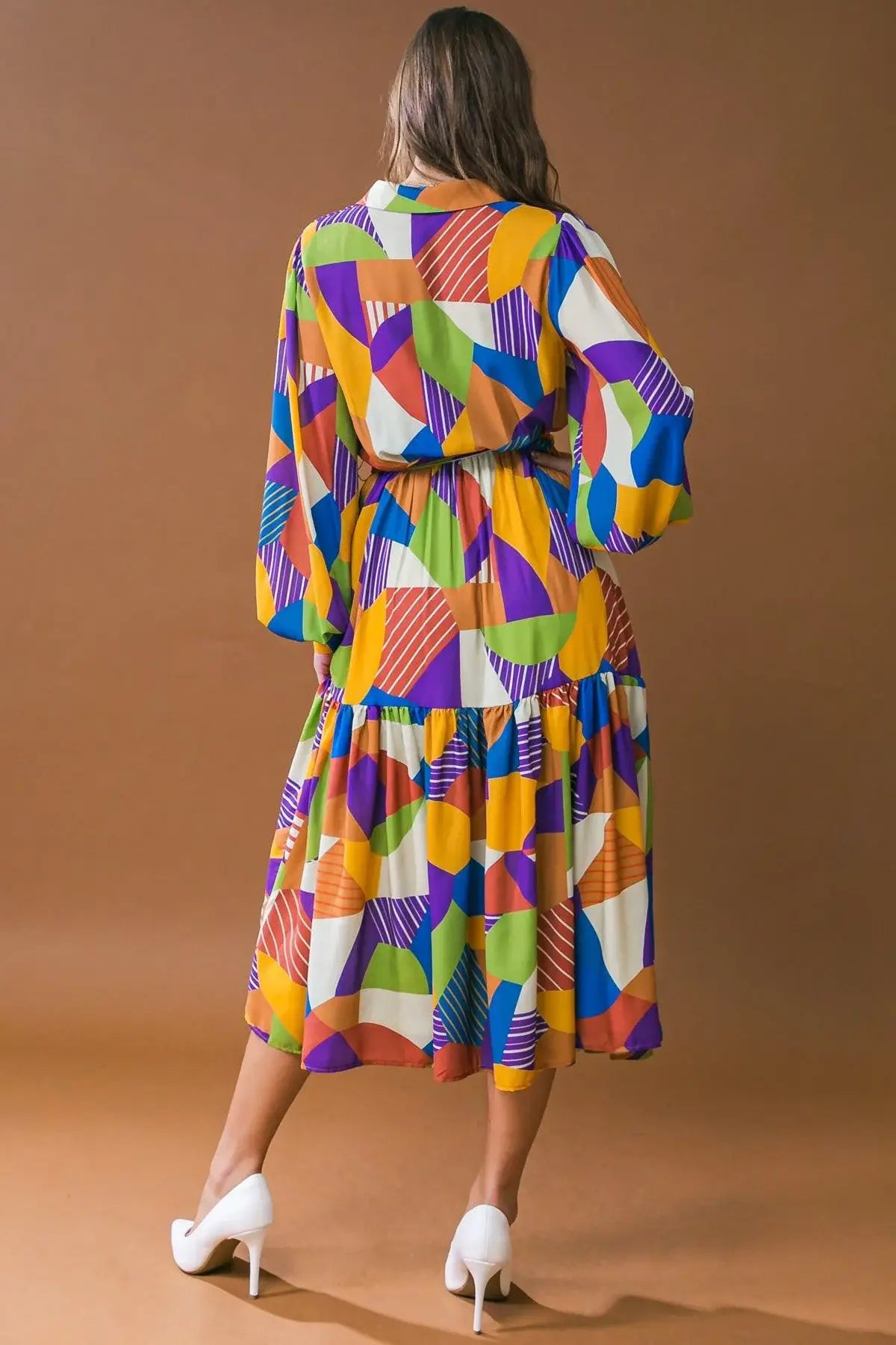REMARKABLE FLAIR WOVEN MIDI DRESS - Flying Tomato - Flyclothing LLC