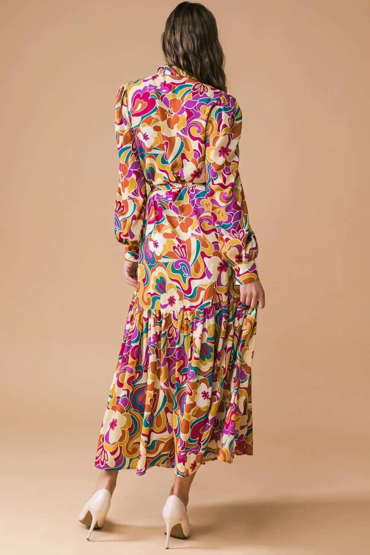 MY EYES ON YOU WOVEN MIDI DRESS - Flying Tomato - Flyclothing LLC