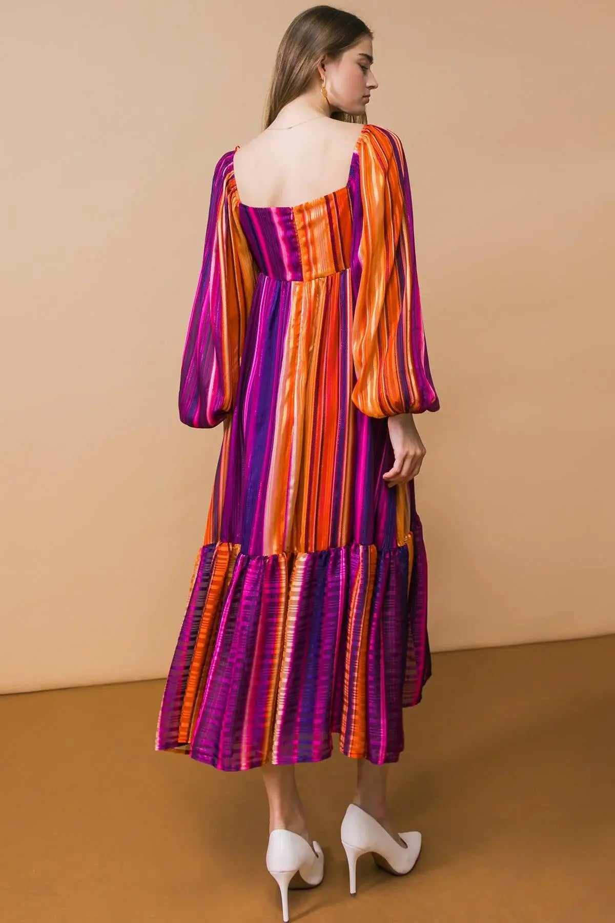 EVERYTHING YOU NEEDED WOVEN MIDI DRESS - Flying Tomato - Flyclothing LLC