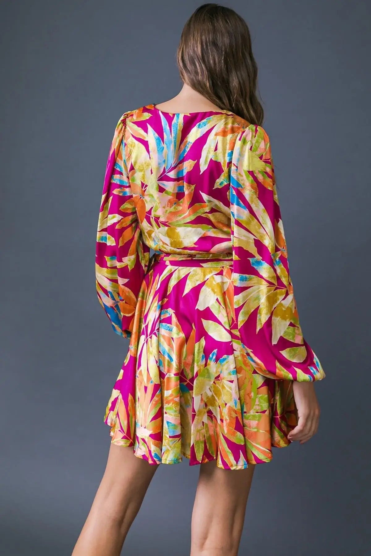 ALL FALL LONG WOVEN MINI DRESS - Flying Tomato - Flyclothing LLC