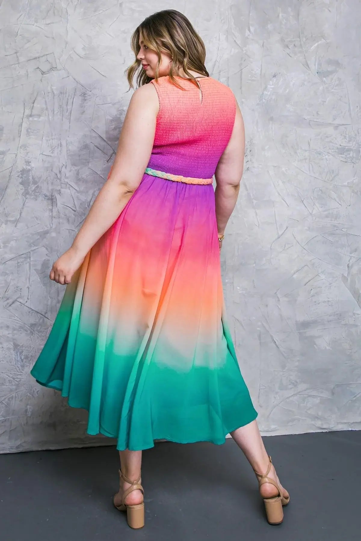 CATER TO YOU WOVEN MIDI DRESS - Flying Tomato - Flyclothing LLC