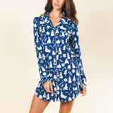 The Big Blizzard | Naughty Snowmen SleepDeep™ Long Sleeve Pajama Dress