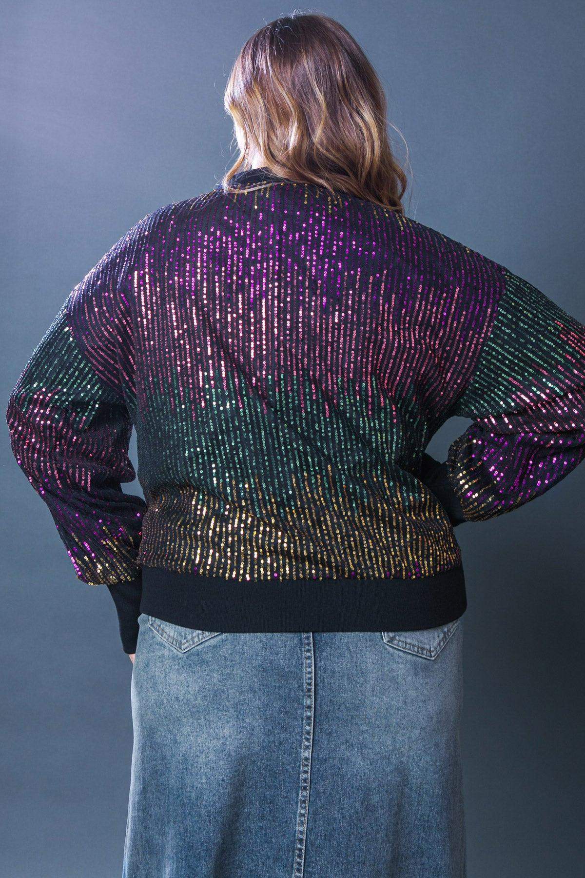 ENTERTAIN ME SEQUIN BOMBER JACKET - Flying Tomato - Flyclothing LLC