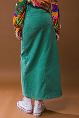 PERFECT PICK CORDUROY MIDI SKIRT - Flying Tomato - Flyclothing LLC