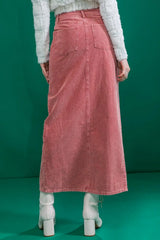 PERFECT PICK CORDUROY MIDI SKIRT - Flying Tomato - Flyclothing LLC