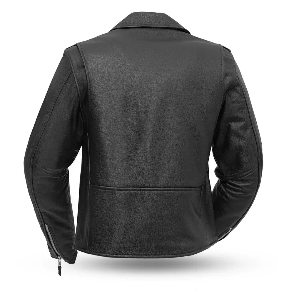 Bikerlicious - Women's Motorcycle Leather Jacket - First Manufacturing Company - Flyclothing LLC