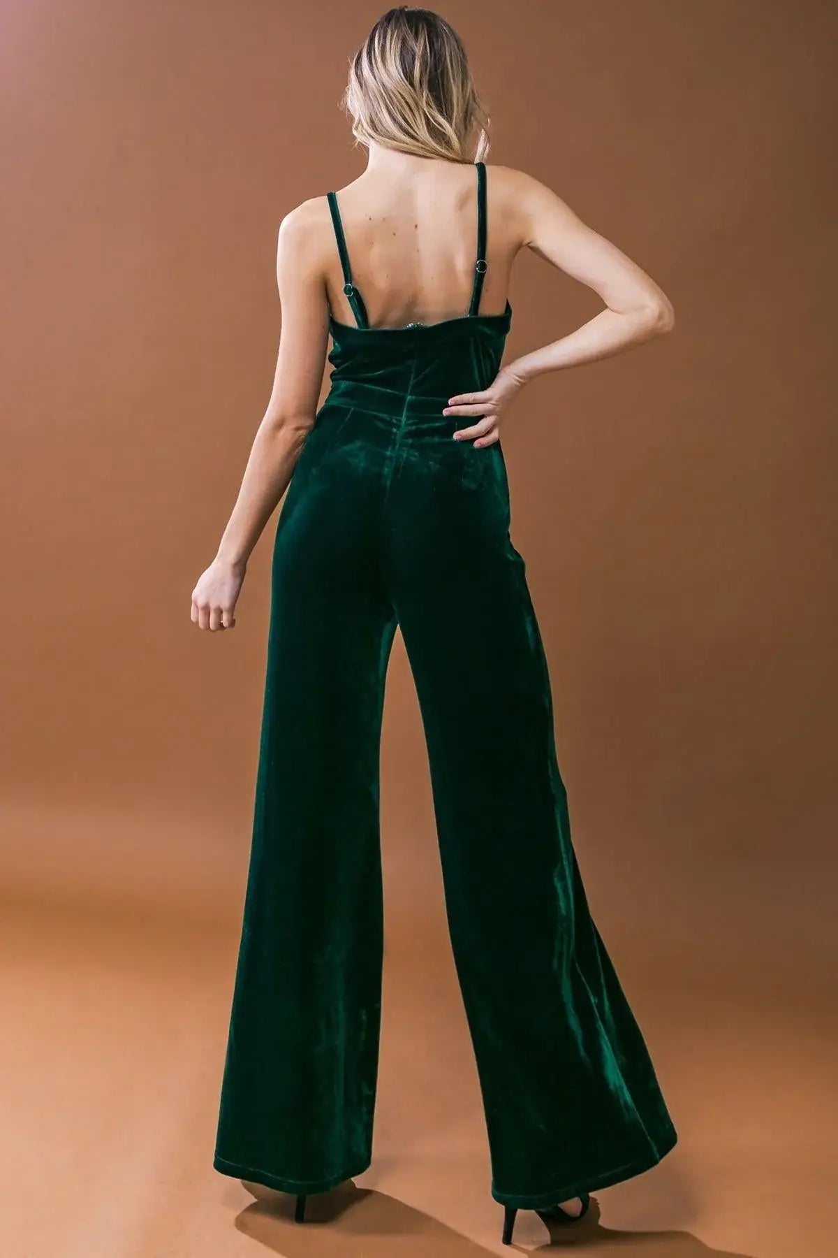 BLOW A KISS VELVET JUMPSUIT - Flying Tomato - Flyclothing LLC