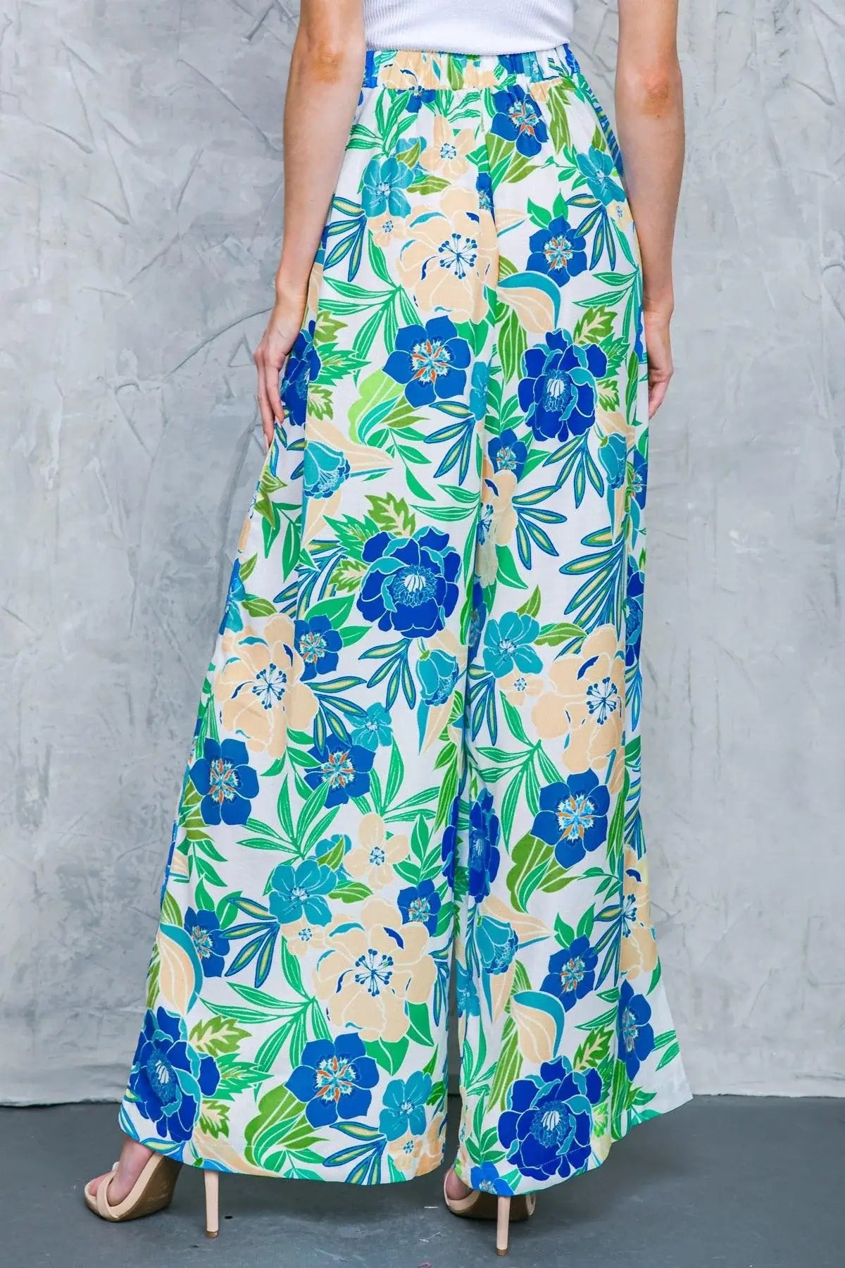 FLORAL IN THE WORLD WOVEN PANTS - Flying Tomato - Flyclothing LLC