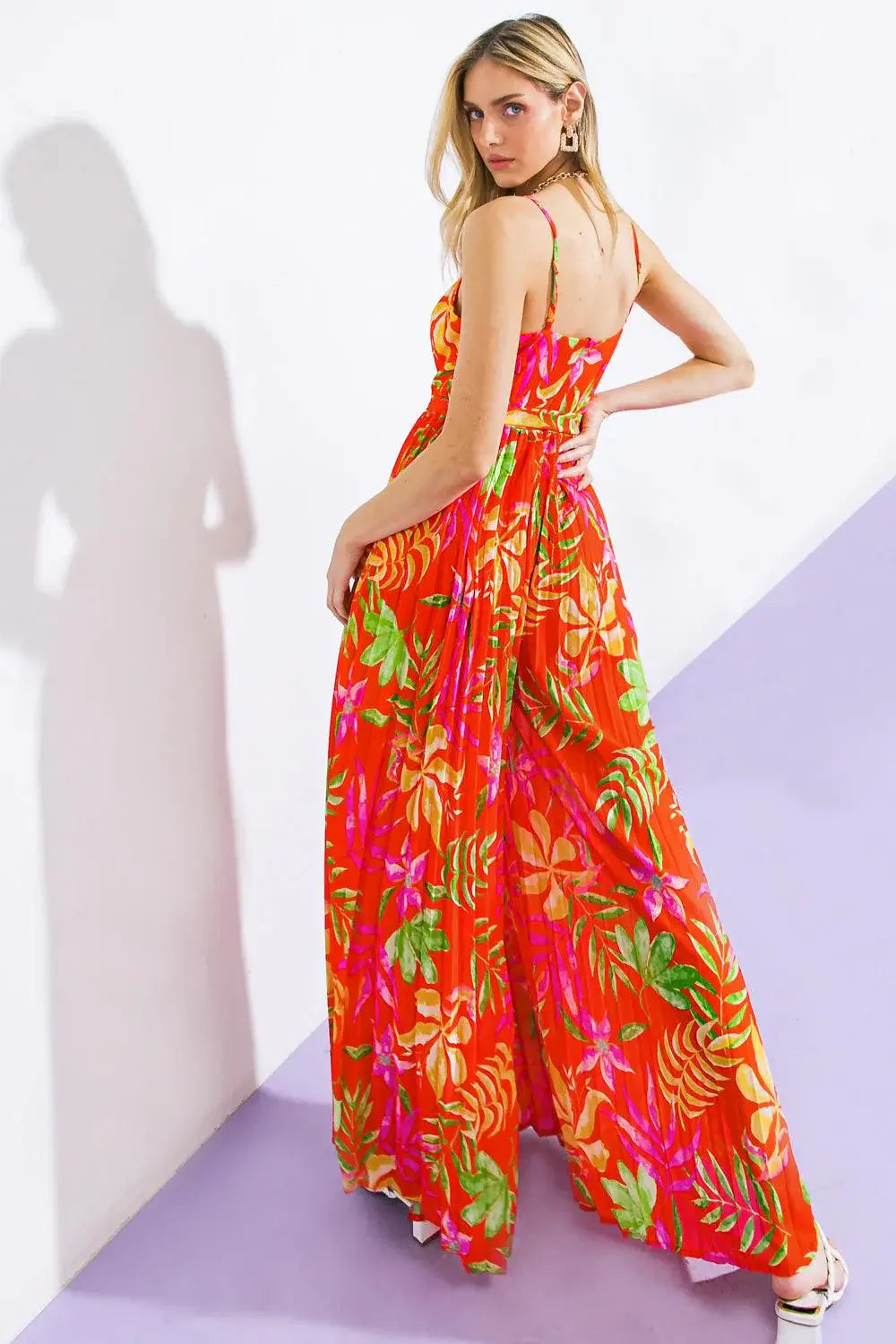 BLOSSOMING WITH JOY WOVEN JUMPSUIT - Flying Tomato - Flyclothing LLC