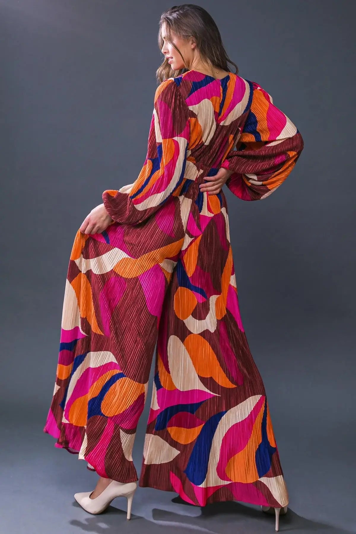 SET A TREND PLISSE JUMPSUIT - Flying Tomato - Flyclothing LLC