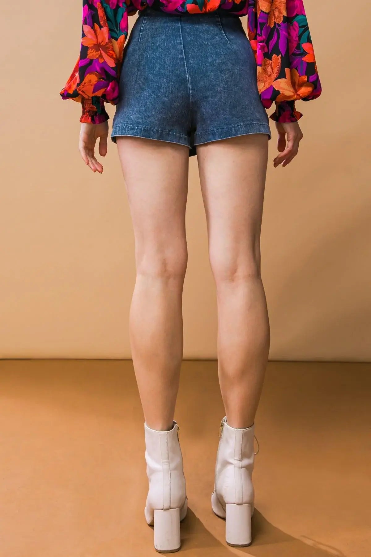 POSH POSITION DENIM SKORT - Flying Tomato - Flyclothing LLC