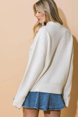 SIMPLE SOLUTIONS SWEATER TOP - Flying Tomato - Flyclothing LLC
