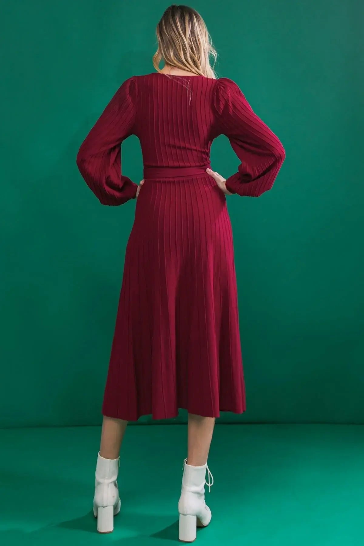 KEEP LOOKING UP SWEATER MIDI DRESS - Flying Tomato - Flyclothing LLC