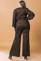 STUNNING STANCE METALLIC SWEATER TUNIN AND PANT SET - Flying Tomato - Flyclothing LLC