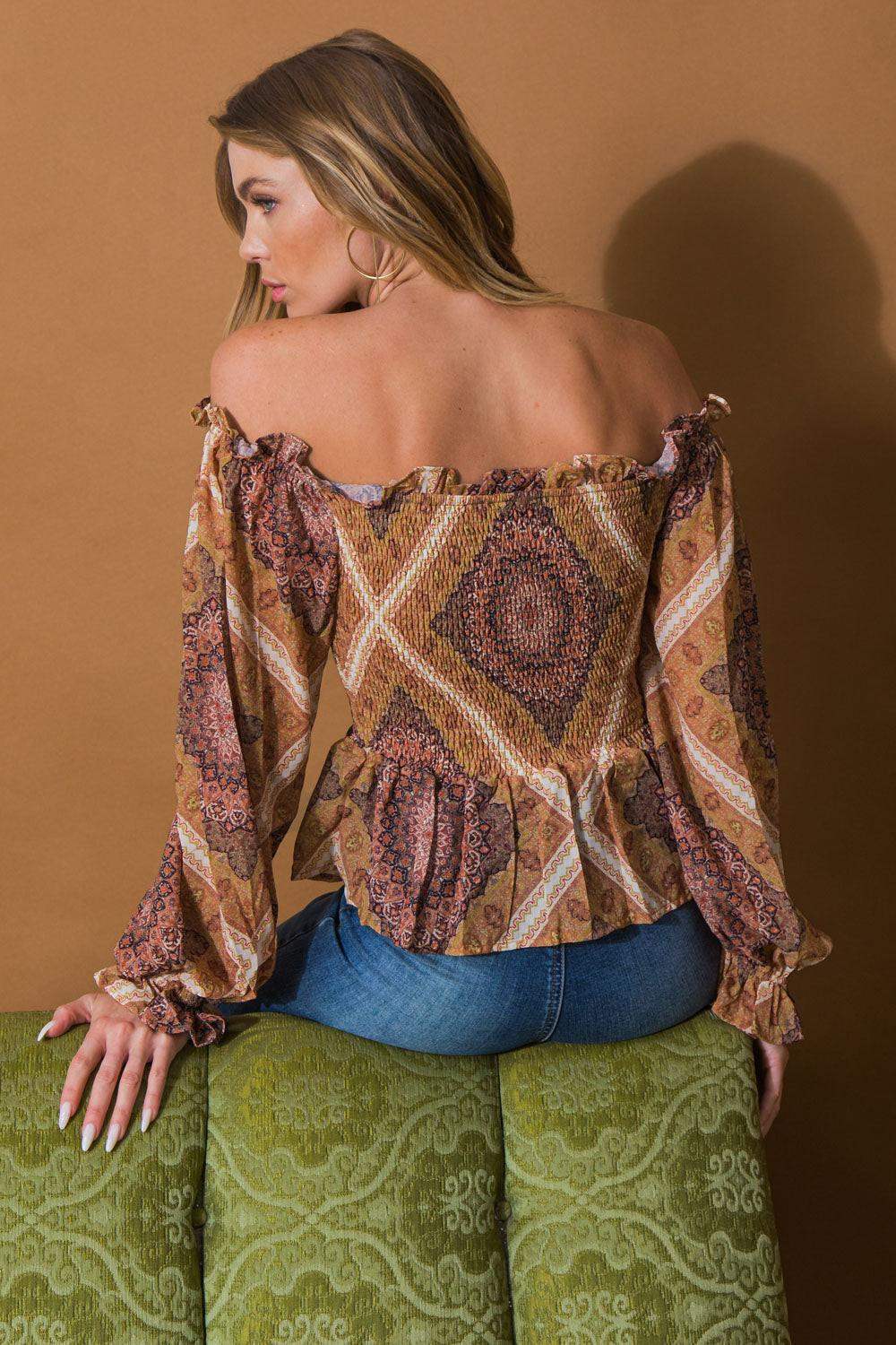 BOHO RAINBOW WOVEN TOP - Flying Tomato - Flyclothing LLC