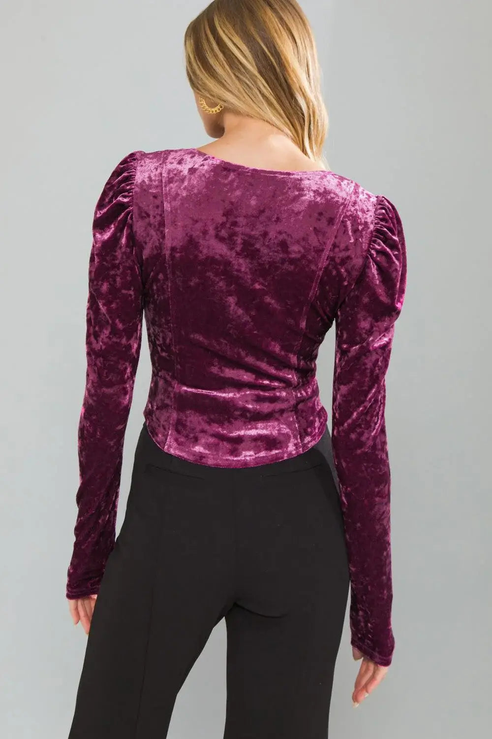 PUT ON A SHOW VELVET TOP - Flying Tomato - Flyclothing LLC