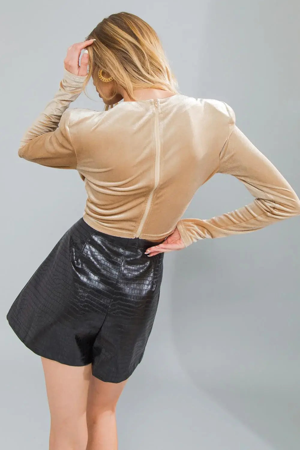 CONTINUE THIS JOURNEY VELVET CROP TOP - Flying Tomato - Flyclothing LLC