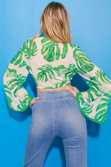 EYES ON PARADISE FLORAL WOVEN TOP - Flying Tomato - Flyclothing LLC