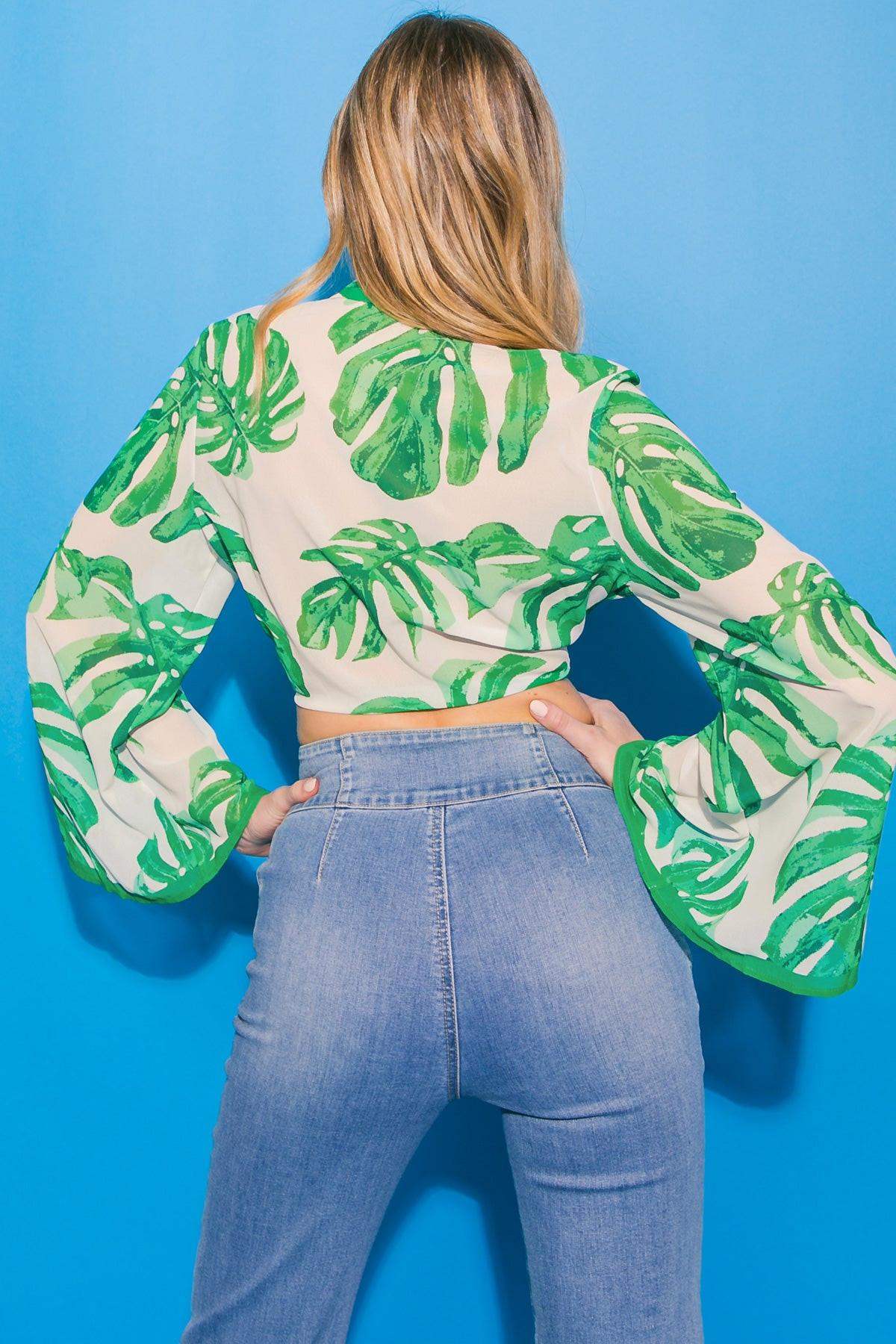 EYES ON PARADISE FLORAL WOVEN TOP - Flying Tomato - Flyclothing LLC