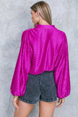 REGAL ROMANCE WOVEN TOP - Flying Tomato - Flyclothing LLC