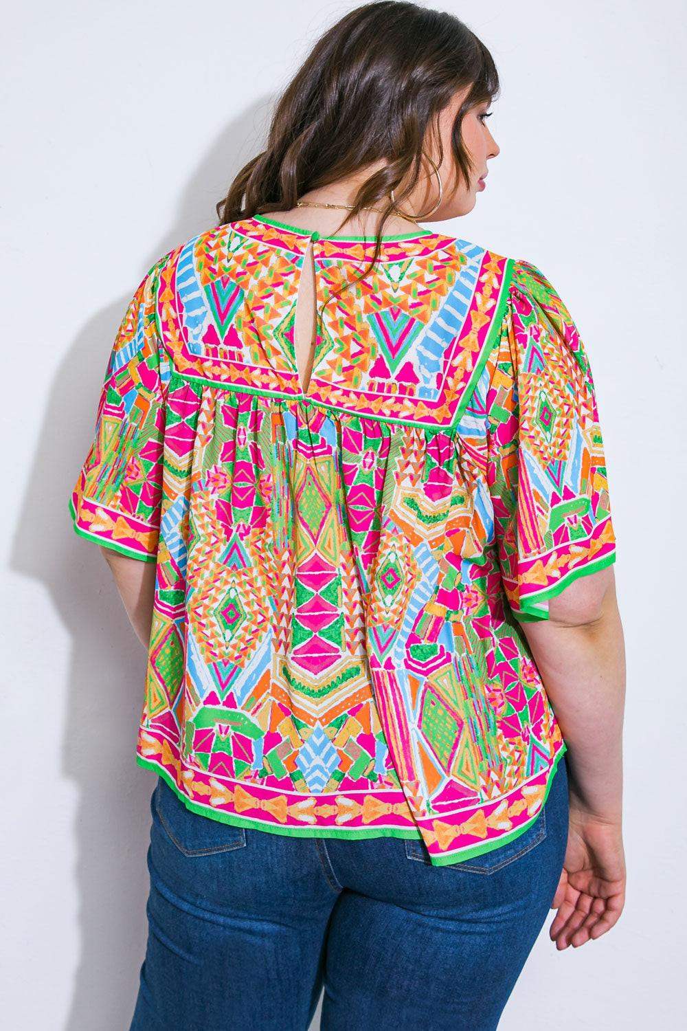 SPARKLY ENERGY WOVEN TOP - Flying Tomato - Flyclothing LLC